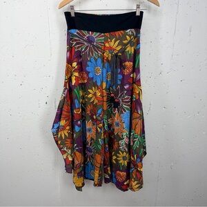 Luna Claire Size Small Medium Extreme Wide Leg Floral Print Bohemian Pants